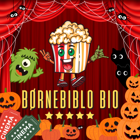 Logo til Børnebiblo bio med tema halloween